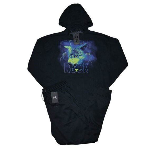 Under Armour Project Rock Sweatsuit Men's Size L Tracksuit Hoodie Joggers NWT - Picture 13 of 14